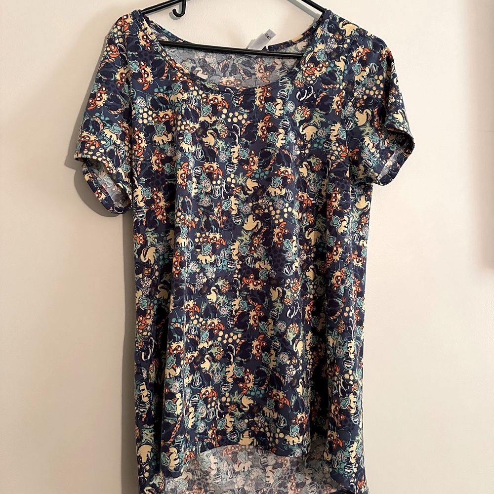 Lularoe Disney Classic T Minnie Mouse‎ Print Top Polka Dot Dress Tunic m